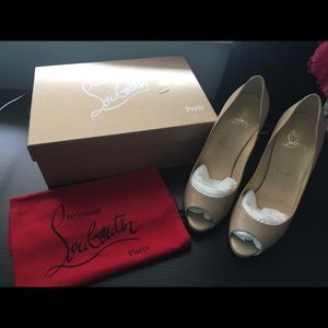 Christian Louboutin peep toe heels